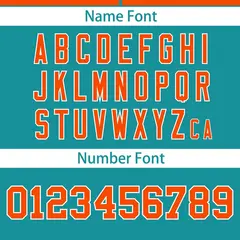 Orange Aqua Color Block Raglan Sleeves Baseball Jersey 4