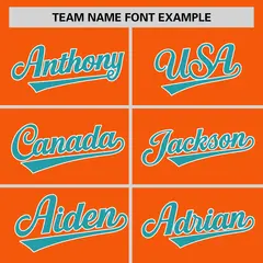 Orange Aqua Color Block Raglan Varsity Letterman Jacket 3