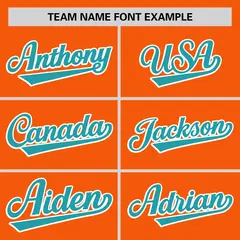 Orange Aqua Color Block Varsity Letterman Baseball Jacket 3