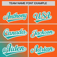 Orange Aqua Diagonal Stripe Gradient Fashion Baseball Jersey 3