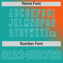 Orange Aqua Diagonal Stripe Gradient Fashion Baseball Jersey 4