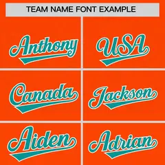 Orange Aqua Floral Gradient Full Button Baseball Jersey 3