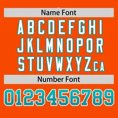 Orange Aqua Gradient Side Design Authentic Baseball Jersey 4