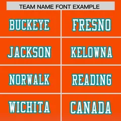 Orange Aqua Gradient Side Pattern Authentic Football Jersey 3