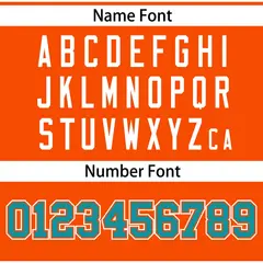 Orange Aqua Gradient Thick Stripe Raglan Baseball Jersey 4