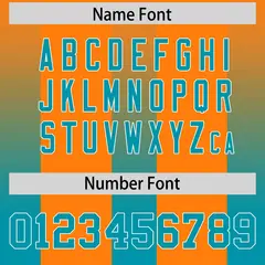 Orange Aqua Gradient Vertical Stripe Fashion Football Jersey 4
