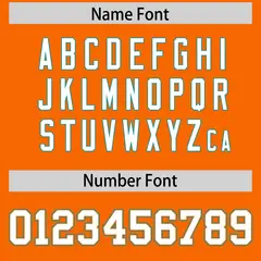 Orange Aqua Insert Color Design Authentic Football Jersey 4