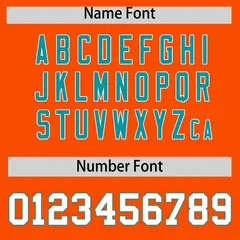 Orange Aqua Leopard Graffiti Side Design Baseball Jersey 4