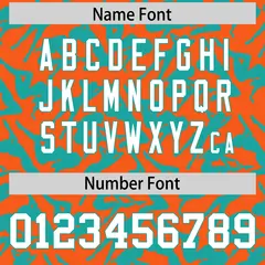 Orange Aqua Playboy Graffiti Pattern Baseball Jersey 4