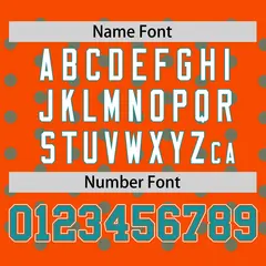 Orange Aqua Polka Dot Graffiti Authentic Baseball Jersey 4