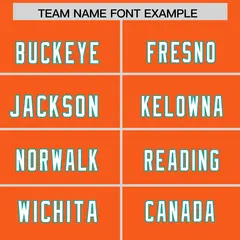Orange Aqua Raglan Authentic Football Jersey 3