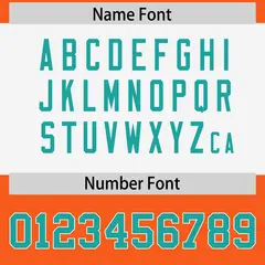 Orange Aqua Raglan Authentic Football Jersey 4