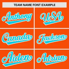 Orange Aqua Raglan Sleeves Authentic Baseball Jersey 3