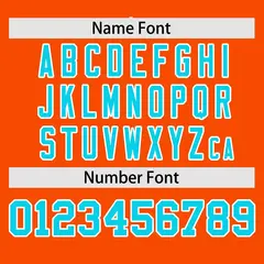 Orange Aqua Raglan Sleeves Authentic Baseball Jersey 4