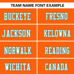 Orange-Aqua Raglan Sleeves Authentic Fashion Football Jersey 3
