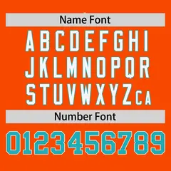 Orange Aqua Raglan Sleeves Round-Neck Hockey Jersey 4