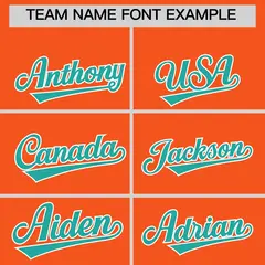Orange Aqua Side Camo Baseball Jersey 3
