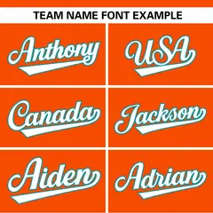 Orange Aqua Side Spot Raglan Pullover Baseball Jersey 3
