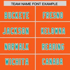 Orange Aqua Side Stripe Athletic Football Jersey 3