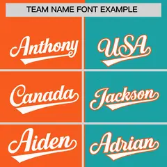Orange Aqua Split Coconut Tree Baseball Jersey 3