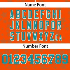 Orange Aqua Star Graffiti Authentic Baseball Jersey 4