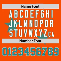Orange Aqua Star Graffiti Two-Button Baseball Jersey 4