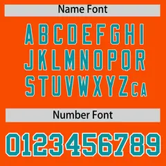 Orange Aqua Stripe Animals Graffiti Raglan Baseball Jersey 4