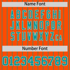 Orange Aqua Stripe Raglan Sleeves Authentic Baseball Jersey 4