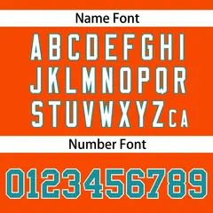 Orange Aqua Stripe Raglan Sleeves Authentic Baseball Jersey 4