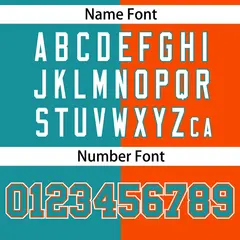 Orange Aqua Stripe-Solid Combo Authentic Baseball Jersey 4