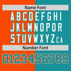 Orange Aqua Two Tone Striped Authentic Baseball Jersey 4