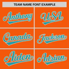 Orange Aqua Varsity Full-Snap Color Block Letterman Jacket 3