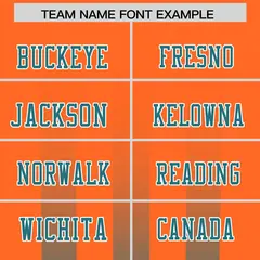 Orange Aqua Vertical Fine Stripe Gradient Football Jersey 3