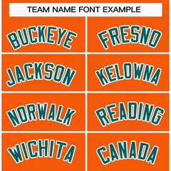 Orange Aqua-White Classic Hockey Jersey 3