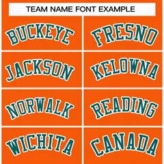 Orange Aqua-White Classic Hockey Jersey 3