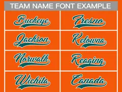 Orange Aqua-White Classic Hockey Jersey 3