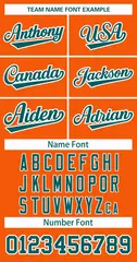 Orange Aqua-White Classic Hockey Jersey 3
