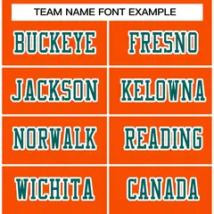 Orange Aqua-White Classic Style Authentic Football Jersey 3
