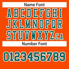 Orange Aqua-White Classic Style Authentic Football Jersey 4