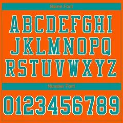 Orange Aqua-White Classic Style Mesh Football Jersey 3