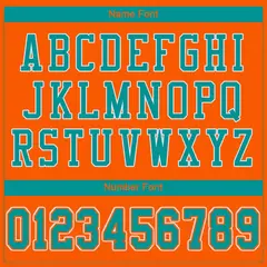 Orange Aqua-White Classic Style Mesh Football Jersey 3