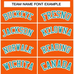 Orange Aqua-White Classic Varsity Full-Snap Letterman Jacket 5