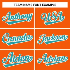 Orange Aqua-White Classic Varsity Full-Snap Letterman Jacket 5