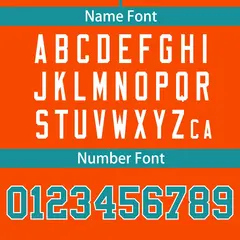 Orange Aqua-White Color Block Authentic Baseball Jersey 4