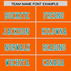 Orange Aqua-White Color Block Raglan Sleeves Football Jersey 3