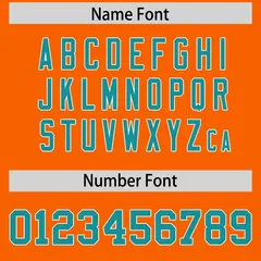 Orange Aqua-White Color Block Raglan Sleeves Football Jersey 4