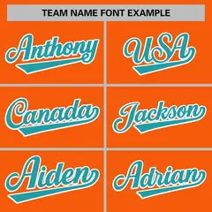Orange Aqua-White Color Block Varsity Full-Snap Baseball Jacket 5