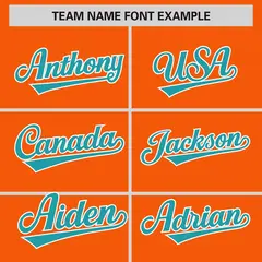 Orange Aqua-White Color Block Varsity Letterman Jacket 3