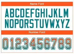 Orange Aqua-White Drift Mesh Football Jersey 3