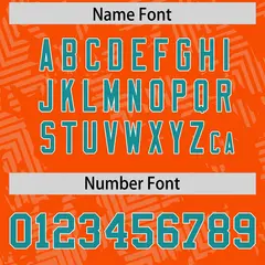 Orange Aqua-White Graffiti Line Authentic Football Jersey 4